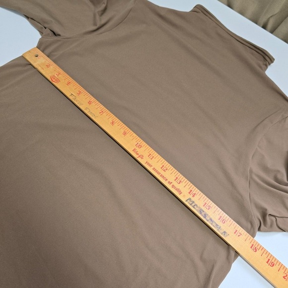 Skims Women’s 3X Mock Neck Long Sleeve Brown‎ Stretch Top Minimalist Layering - Picture 7 of 10